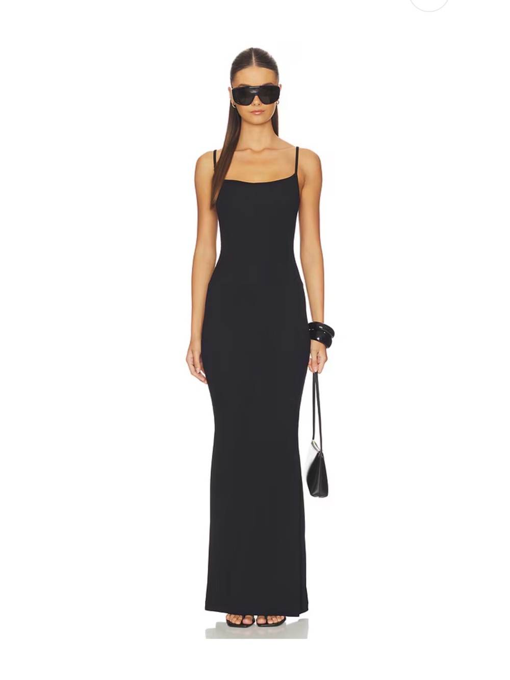 SKIMS Soft Lounge Slip Dress in Black. MEDIUM PETITE. NWT